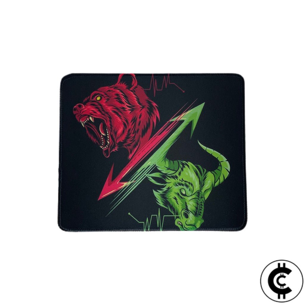 Bear vs Bull Themed Crypto Mouse Pad - CryptoCulture